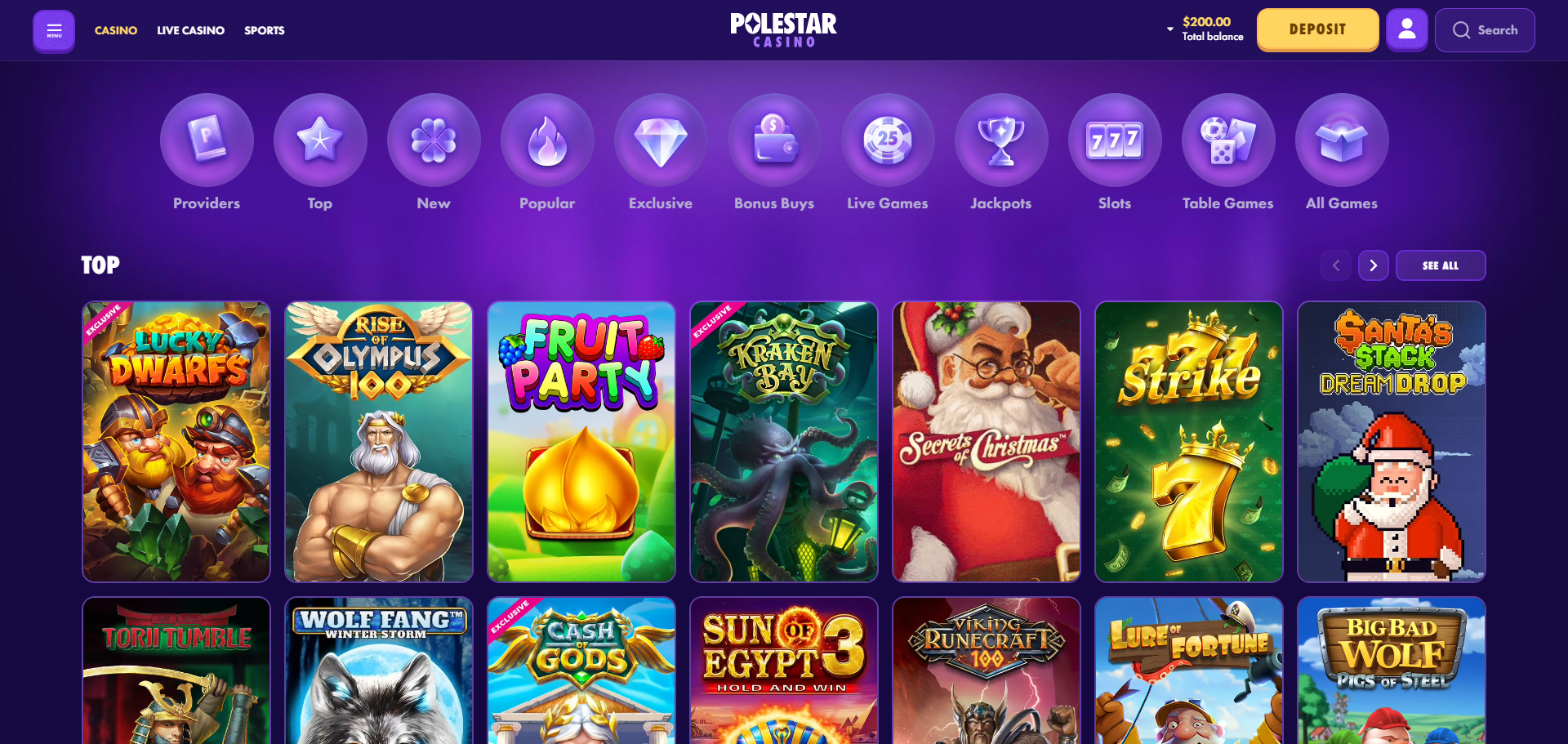 Polestar Casino Games