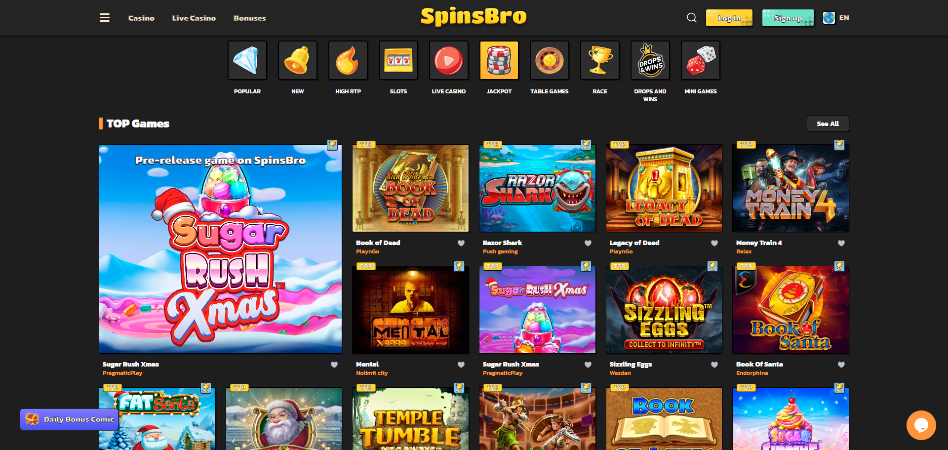 Spinsbro Casino Games